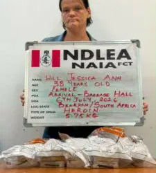 South African Woman Bags 25 Years For Importing 5.75kg Heroin Into Nigeria 