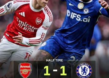 Arsenal Fight Back To Level Chelsea 1-1 At Half-Time