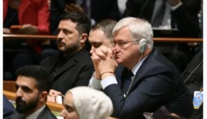 Trump Warns Iran Of ‘Annihilation’, Says Ukraine War Nearing End 2 Ukraine’s President, Volodymyr Zelensky Listens As Trump Speaks. AFP via Getty