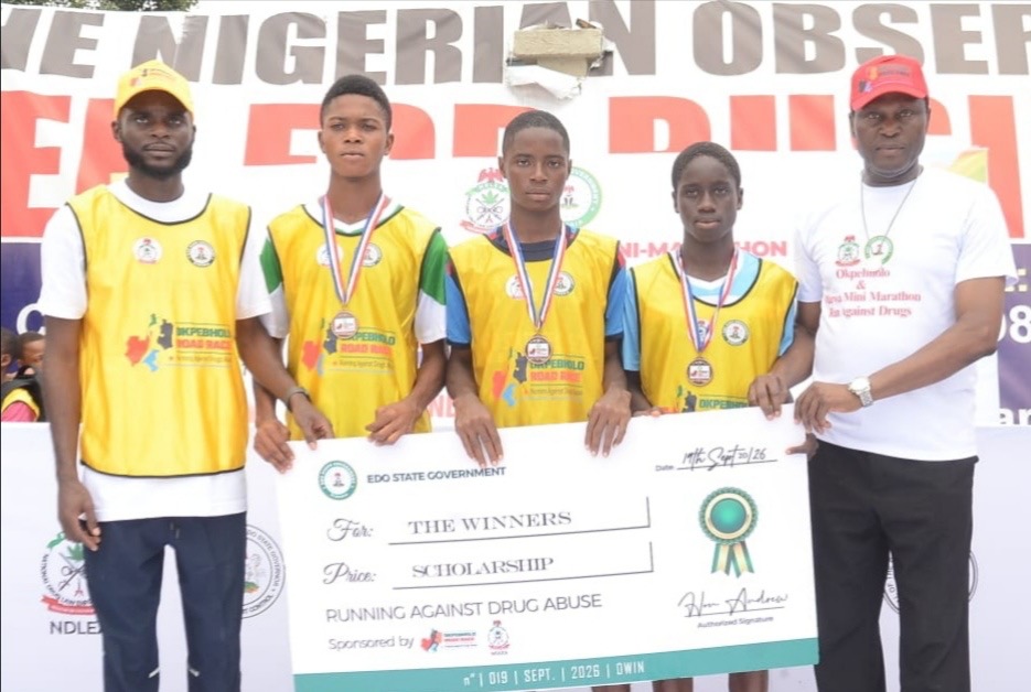 NDLEA Marathon: 3 Edo Students Win Scholarships, Emerge WADA Ambassadors