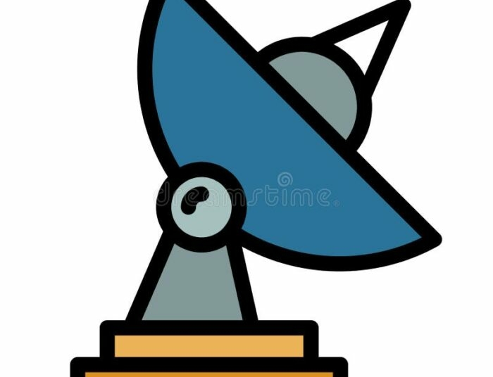 ground radio satellite icon color outline vector ground radio satellite icon outline ground radio satellite vector icon color flat 233307829
