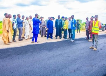 Yobe SSG inspects 72km Buni-Gari-Teteba Road Asphalt Overlay