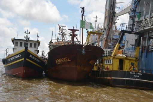 Illegal Fishing: Navy Deploys Falcon Eye, Nabs 3 Vessels Over Unregulated Activities 1 three vessels 511x340 1