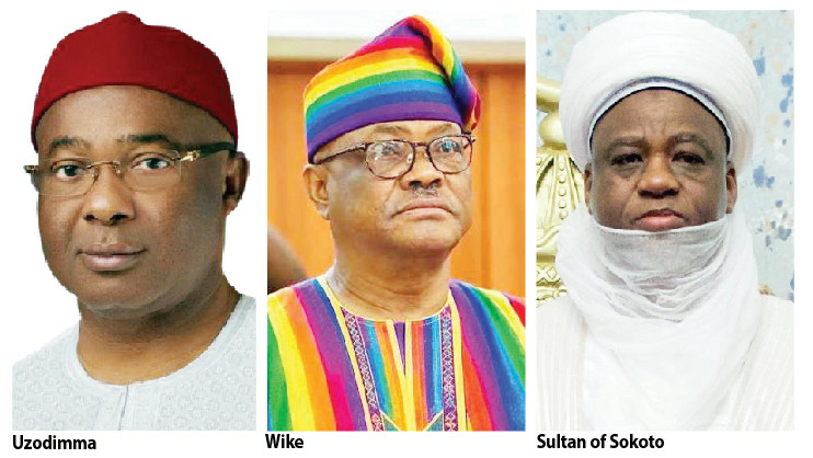 2027: APC Govs, Wike On Warpath As Tinubu's Campaign Parleys Sultan, Obas 1 uzodimma and wike
