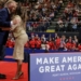 Trump Turns Heads As He Compliments Nicki Minaj’s ‘Beautiful’ Backside At Michigan Rally 5 Nicki Minaj and Donald Trump attend a rally on Sunday in Port Huron, Michigan, for Republican Mike Rogers before the midterm elections. Photograph: Jonathan Ernst/Reuters