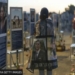 A woman visits the site of the Nova music festival in southern Israel on the third anniversary of the October 7, 2023 attacks.
