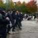 Police were out in full force on Saturday morning. Image: Pedro Nunes/REUTERS