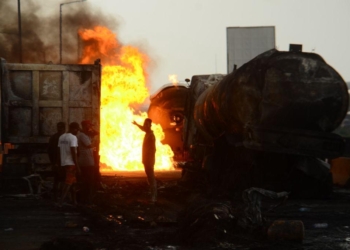 BREAKING: Panic As Tanker Explodes In Edo, Several Feared Dead