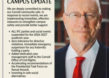 Cornell University Suspends Fraternity Parties Over Sexual Assault Allegations