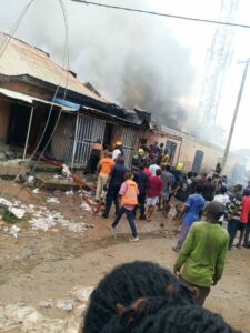 Fire Razes 21 Shops At Kugbo Furniture Market, Abuja