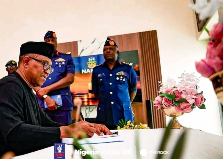 Ondo Plane Crash: Obi Visits NAF HQ, Signs Condolences Register 1 IMG 20261007 WA0030