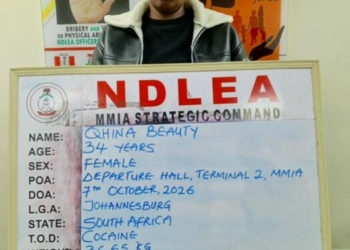NDLEA Arrests South African Woman US-Based Grandma With Cocaine, Cannabis