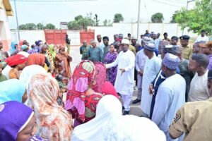 NDLEA's chairman, Marwa addressing officers' wives and children on Friday 