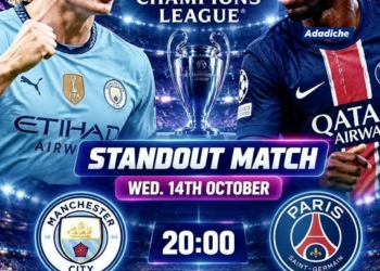 UCL: European Heavyweights Man City, PSG Set For Etihad Showdown