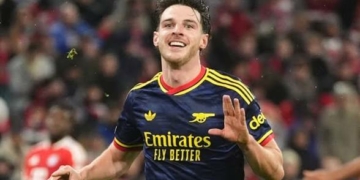 Declan Rice Rescues Arsenal With Late Equaliser Against Bayern Munich