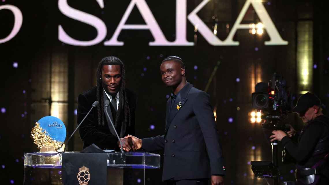 Bukayo Saka and Burna Boy