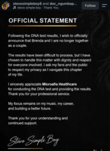 Stevo Simple Boy Splits With Girlfriend After DNA Test Result