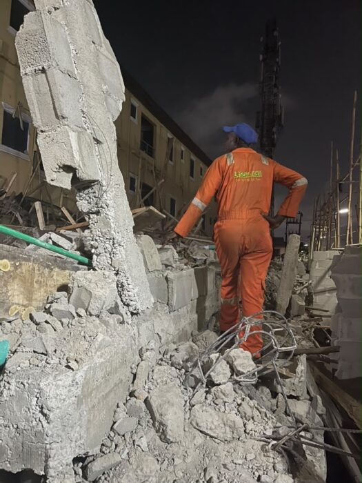 Lagos Building Under Construction Collapses in Fadeyi, Killing One Worker and Injuring None